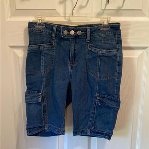 SHEIN Blue Denim Cargo Shorts